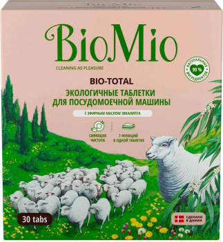 Таблетка BioMio Bio-Total для п/м машины с маслом эвкалипта 1/30 табл.