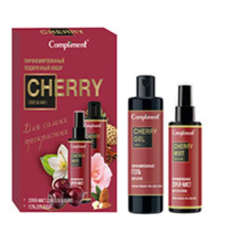 Набор Compliment №2062 CHERRY парф. спрей-мист д/тела/волос 110мл+ парф. гель д/душа 200мл