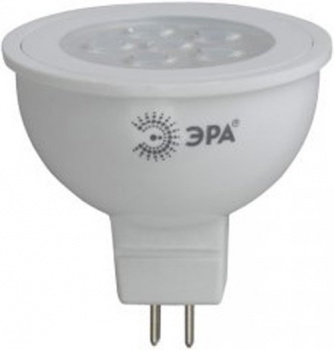 Лампа светодиодная MR16 8W 220V 2700K GU5.3 тёплый белый ЭРА 