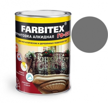 Грунт ГФ-021 "FARBITEX" серый, 6кг