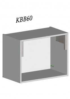 Каркас верхнего горизонтального шкафа высокий (бел сканд) 600