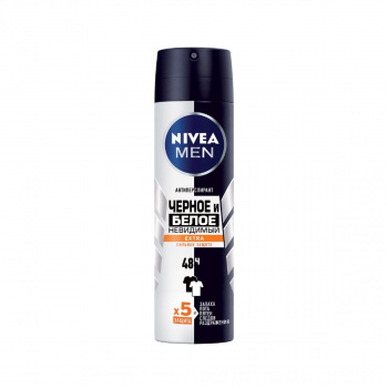 Дезодорант спрей NIVEA Невидимый для черн/белого Extra муж 150мл