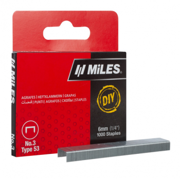 Скобы для степлера, тип53, DIY, заострены, закалены, оцинкованы, 6мм 1000шт