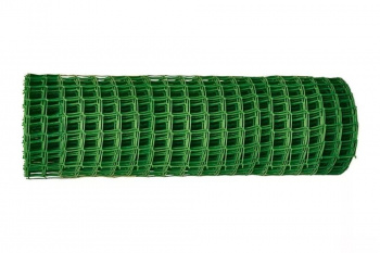 Решетка заборная в рулоне, 1,6 х 25 м, ячейка 22 х 22 мм, пластиковая, зеленая, Россия