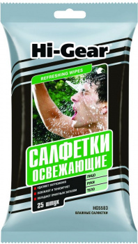 Влажные освежающие салфетки Hi-Gear 25шт