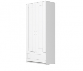 Шкаф "СИРИУС" 2 двери, 1 ящик 78х59х220 см, цвет: белый