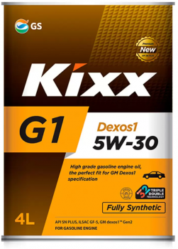 Масло моторное 5W30 SN/GF-5 GS KIXX G1 Dexos1 4л синтетическое