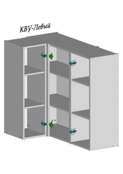 Каркас верхнего углового шкафа высокий левый (бел сканд)