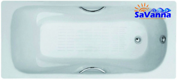Ванна чугунная Savanna FUSION 1600*750*420 с ручками, с ножками, без сифона