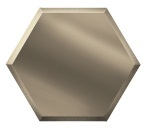 Плитка зеркальная бронзовая Сота с фацетом 10мм 250х216 мм