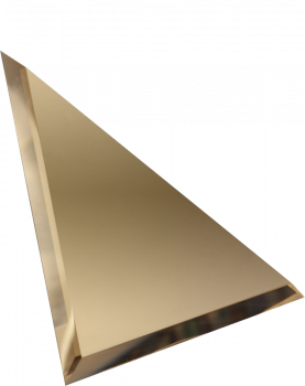 Плитка треугольная зеркальная бронзовая с фацетом 10мм 200х200 мм