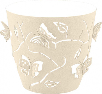 Горшок для цветов Plast Team Butterflies 2,5 л D175 мм круглый 176х176х164 мм молочный туман