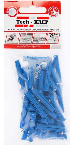 112812 Дюбель распорный Чапай  6х35 шипы+усы полипропилен (50 шт) - пакет СФ