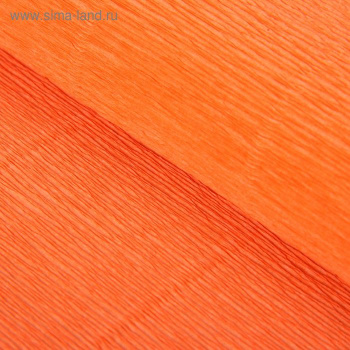 Бумага гофрированная 581 оранжевая, 50 см х 2,5 м 