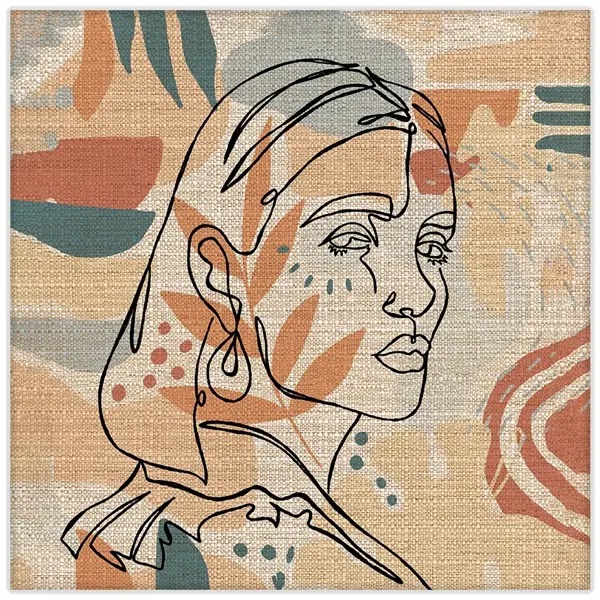 Lm35-13978 Картина Девушка минимализм 3 30х30 см.