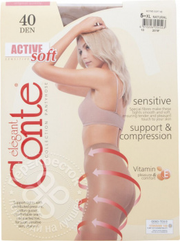 Колготки CONTE ACTIVE 40 natural 5, 1 шт