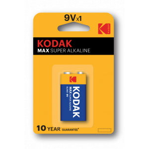 Батарейки Kodak 6LR61-1BL MAX SUPER Alkaline 1шт