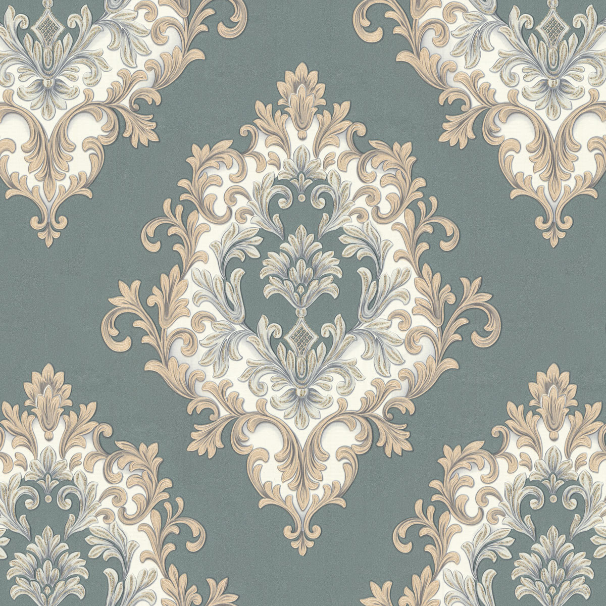 5055-04 Обои флизелиновые Imperatrice, мотив зелёный 1,06x10,05м