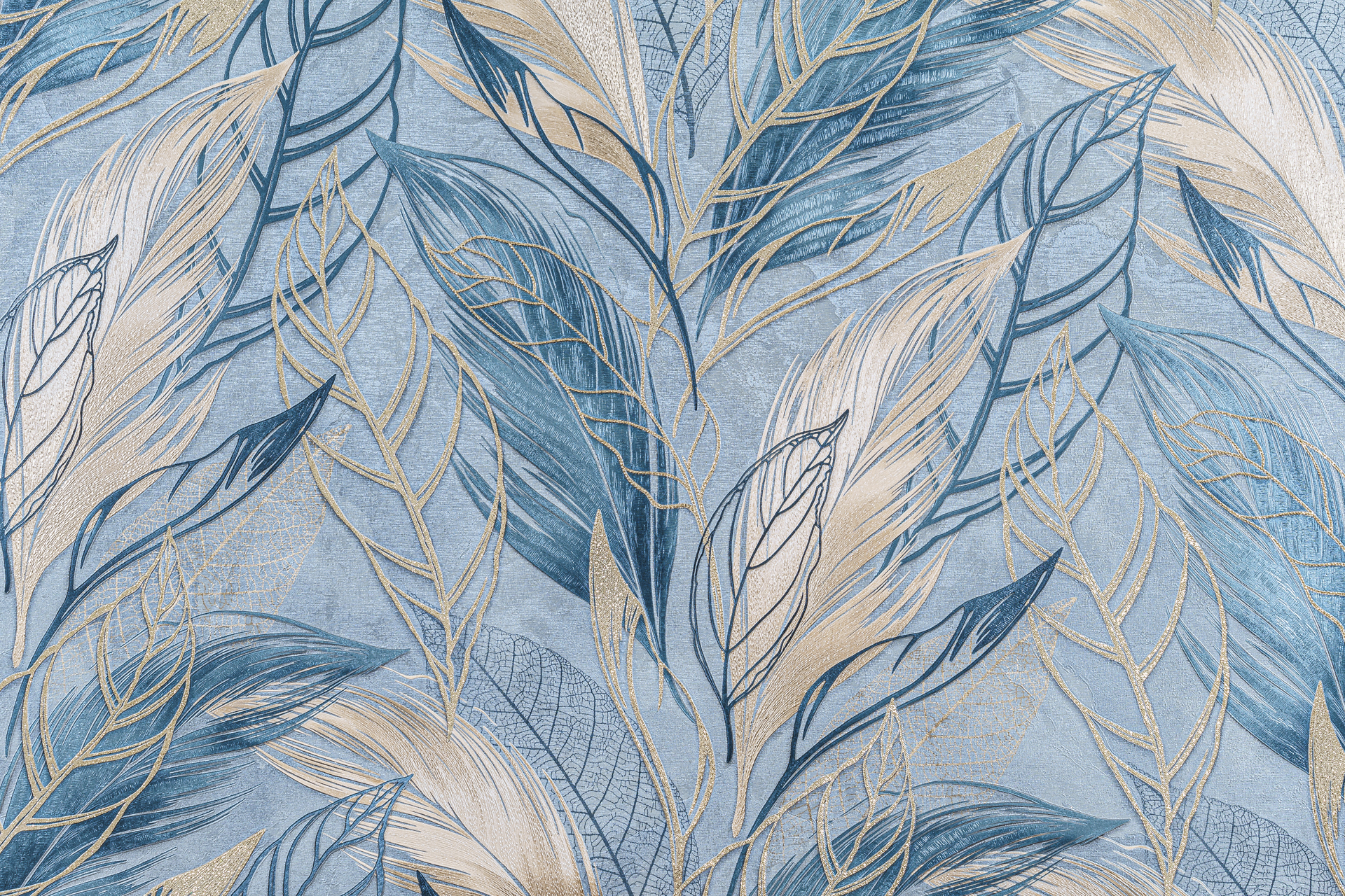 10708-05 Обои флизелиновые Хлоя мотив синий 1,06×10м