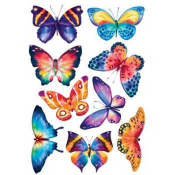 Набор наклеек "Акварельные бабочки"