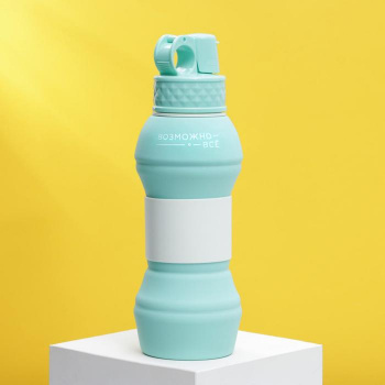 Силиконовая бутылка для воды "Возможно все", 700 мл 