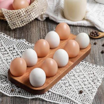 Подставка для пасхальных яиц, 10 отделений, 12х25х1.8 см, массив березы 7533431