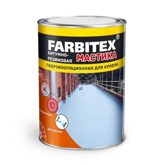Мастика "FARBITEX" битумно-резиновая, 2кг