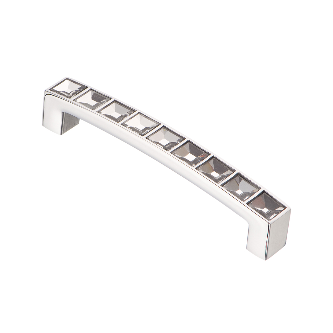 ACR02-96 Ручка-скоба, 96мм с кристаллами, Д106 Ш13 В20, хром