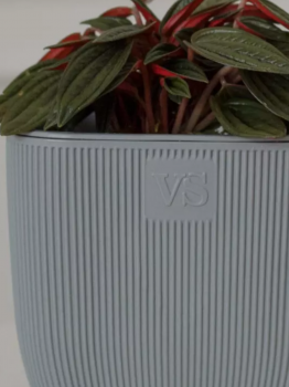 Горшок с дренажной системой Фабио VipSet 4,7 л серый