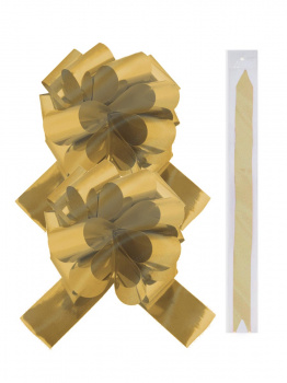 Бант Затягивающийся декоративный Золото набор из 2 штук 1х38х6,5см