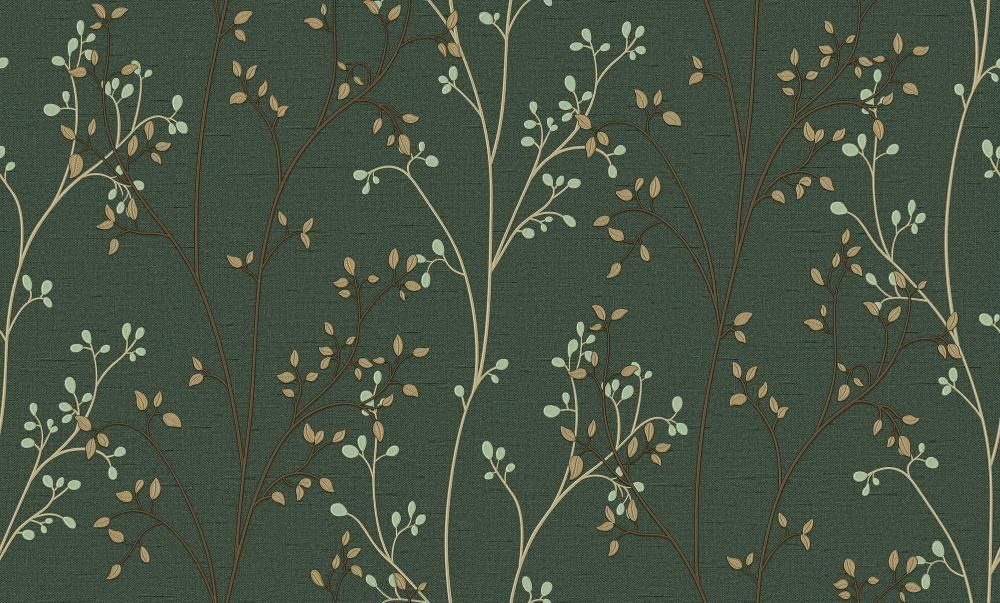 84171-5 Обои флизелиновые Spazio, мотив темно-зелёный 1,06х10м