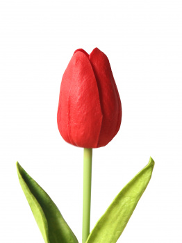 Цветок искусс.Красный. Тюльпан из полиуретана 34х3,5х3,5см
