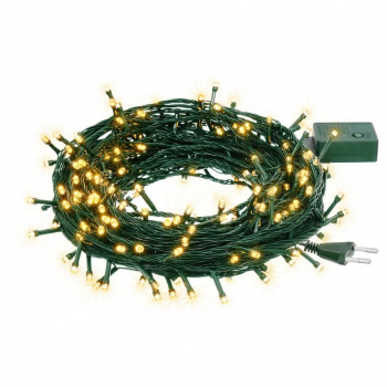 Электрогирлянда "Нить" 50 теплых LED ламп, контроллер 8 режимов, зеленый провод, 5 м, 220 v /20