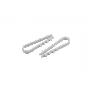 Дюбель-хомут для круглого кабеля 11-18 мм, белый (100шт) ЭРА