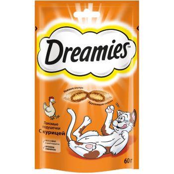 Лакомство Dreamies для кошек курица 60 г