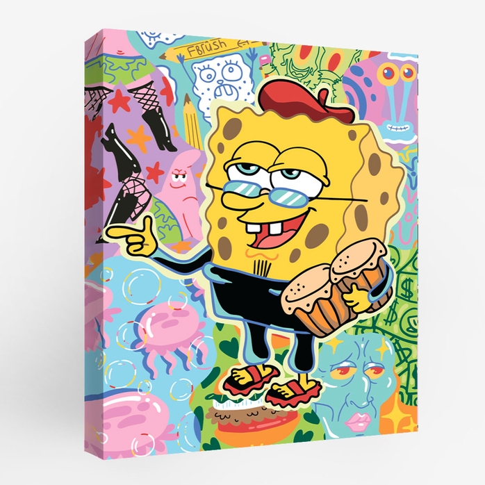 pt45-14161 Картина по номерам Спанч Боб 40х50 см.