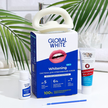 Комплекс для интенсивного отбеливания зубов Global White, гель 15 мл, зубная паста 30мл 7148816