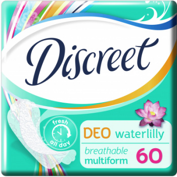 Прокладки ежедневные Discreet Deo Water Lily Multiform Trio 60шт