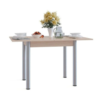 Кухонный стол «СО-1м», 800(1200) × 600(800) × 772(756) мм, цвет белый 