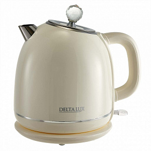 Чайник  DELTA LUX DE-1018 двойной корпус,1,7 л, 2200Вт,белый