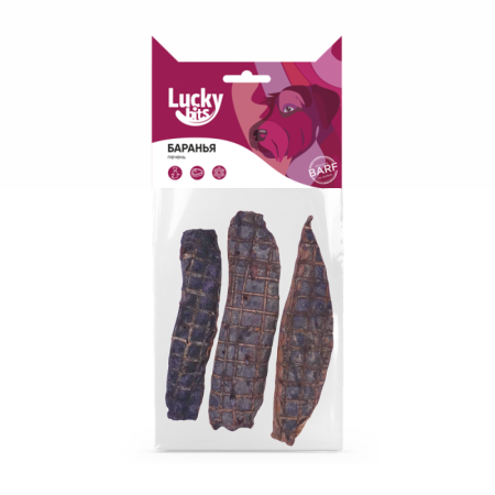 Лакомство Lucky bits для собак баранья печень 40 г