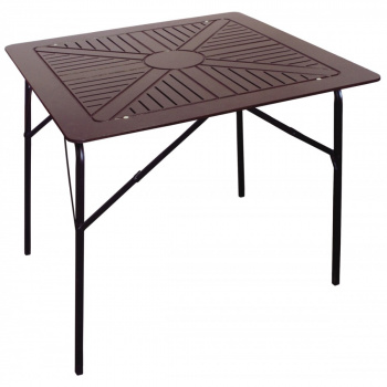 Стол к набору Толедо 2 арт.КА6273 квадратный (каркас черный, столешница коричневая)