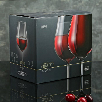 Набор бокалов для вина 340 мл "Аттимо", 6 шт 