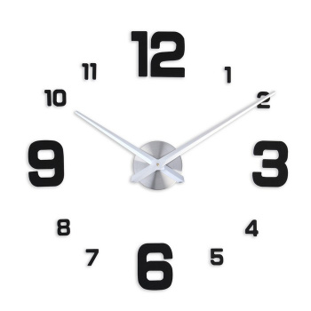 Часы-наклейка "Эндерлин"с, d-120 см, черные