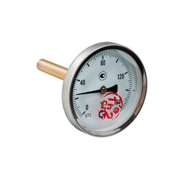 Термометр погружной с задним подключением, D 63 мм, 1/2", 0-160 °С, БТ-31
