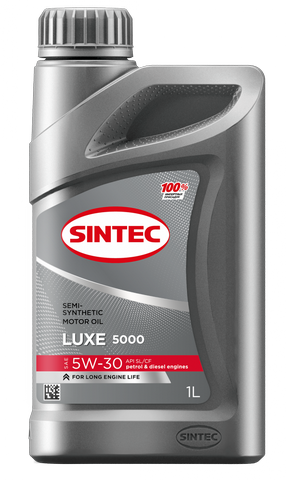 600244 Масло моторное 5w30 SINTEC LUXE 5000, API SL-CF Полусинтетическое 1л