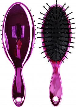 Расческа для волос массажная 173х50х35мм фиолетовый металлик