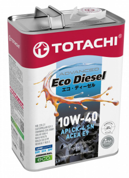 Масло моторное TOTACHI Eco Diesel CK-4/СJ-4/SN 10W40 П/Синтетика 4л