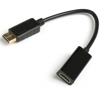 Переходник LuazON, HDMI (f) - DisplayPort (m), черный