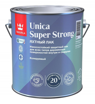 Лак яхтный алкидно-уретановый Tikkurila Unica Super Strong полуматовый EP 2,7л